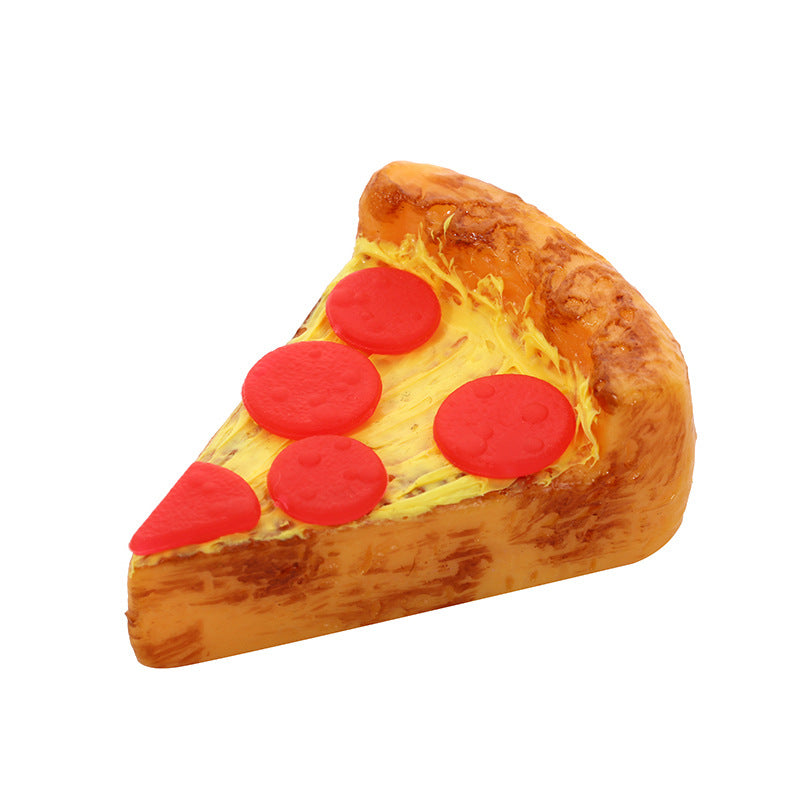 Venta al por mayor Llavero de pizza de simulación de PVC